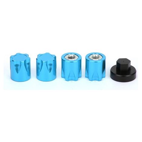 4 pièces Adaptateurs de Roue Hex Noir pour SCX10, Crawler RC 1/10, Compatible Jantes 1.9 et 2.2 Pouces, 8mm (1/5)