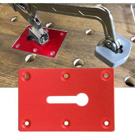 Outil de serrage pour établi de menuiserie, pince de verrouillage, outil de serrage pour plaque de montage, rouge (1/5)