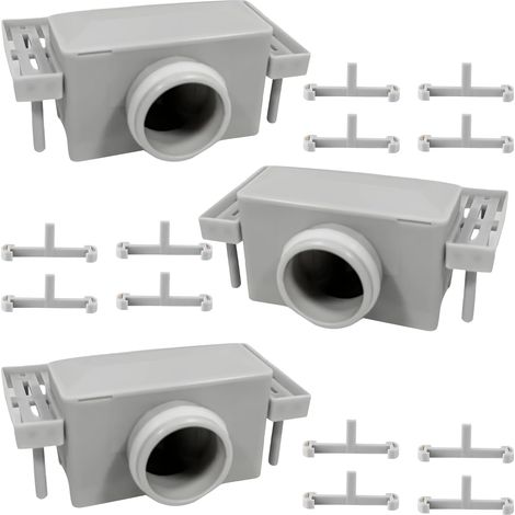Juego de sifón con filtro antiolores, desagüe de ducha, sifón de plástico, para desagüe de ducha, desagüe de suelo, desagüe de agua (3) (1/4)