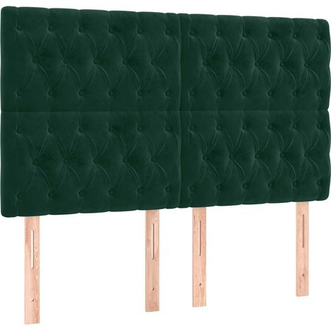 Maison Exclusive - Cabecero Terciopelo Verde Oscuro 160x7x118/128 (1/5)