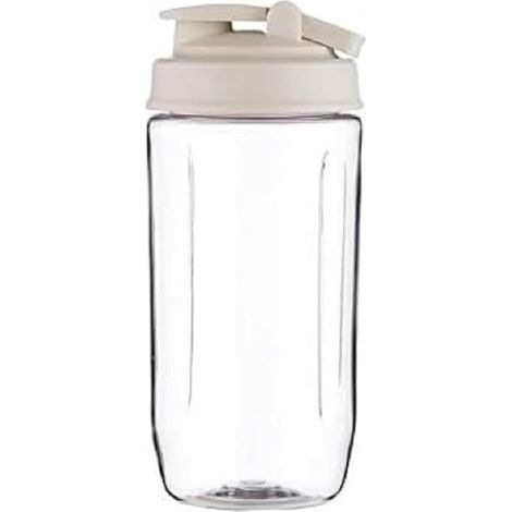 BEPER RCOBP630 Set Bicchiere con Tappo per frullatore USB, 400 milliliters, Vetro, Trasparente (1/2)