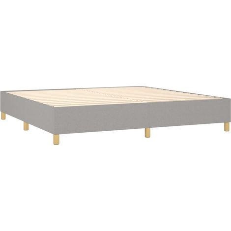 Rete a doghe su gambe giroletto 200x200 cm tessuto grigio chiaro TDL0207176