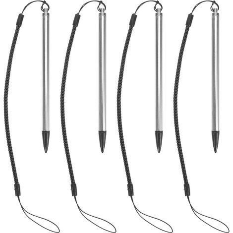 Lot de 4 Stylets résistifs pour écrans tactiles : Stylets pour écrans tactiles - de Dessin et d'écriture avec Cordon à Ressort pour la création de Dessins et Le clic (1/5)