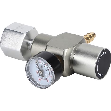 Régulateur de gaz CO2 miniature 2 en 1 avec manomètre et adaptateur 3/8" vers TR21.4 (1/5)