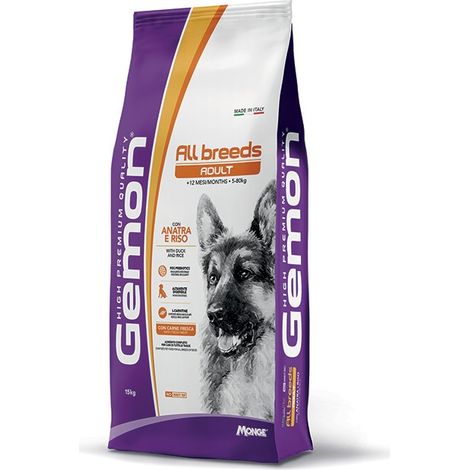 Cane - All Breeds Anatra e Riso Gemon Monge 15 Kg (1/2)