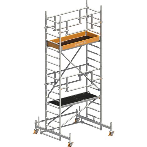 Layher Rollgerüst Uni Leicht P2 Safety Plus mit Doppelgeländer 5,26m AH (1/3)