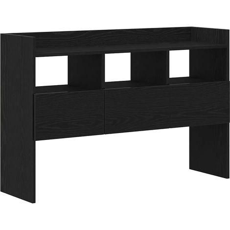 Buffet Meuble de rangement Chêne noir 105 x 30 x 70 cm Bois d'ingénierie (1/5)
