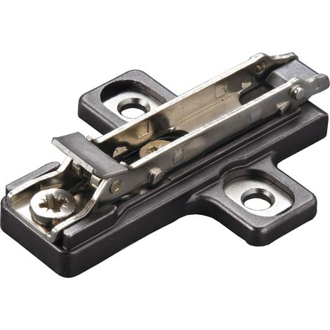 Salice Blitz-Kreuzmontageplatte H0 Exzenterverstellung für Holzschrauben Titanium
