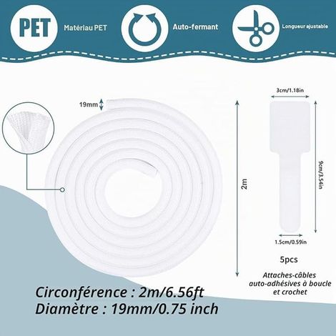 Cable Sleeve, Cable Range, Cable Sleeving, Cable Management, White (1/3)