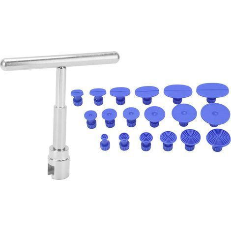 Extracteur de bosses sans peinture, barre en T avec 18 languettes de traction, Kit d'outils manuels de réparation des dommages de carrosserie automobile (1/5)
