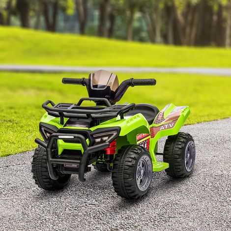 Coche eléctrico quad para niños de 18 a 36 meses, 6 V, 2 km/h máx. verde