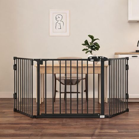 Barrière pour animaux à fermeture automatique pliable en acier (1/5)