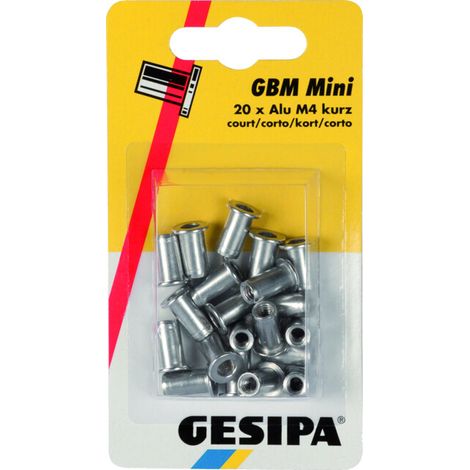 Gesipa 1433670 Ecrou à sertir en aveugle M4 20 pc(s) (1/4)