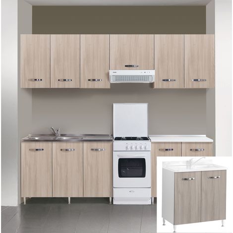 KIT CUCINA BASE 2 ANTE 80X50XH85 CM SENZA LAVELLO OLMO- AZUR LINE- 1,0 pz