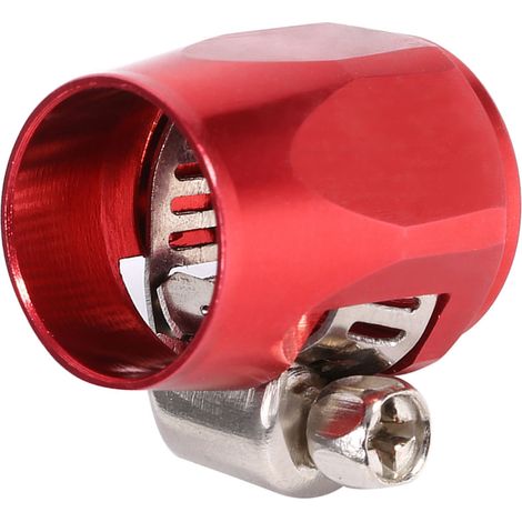 Collier de finition flexible AN6 pour durite essence huile eau, pince fixe auto, rouge, lot de 6 (1/5)