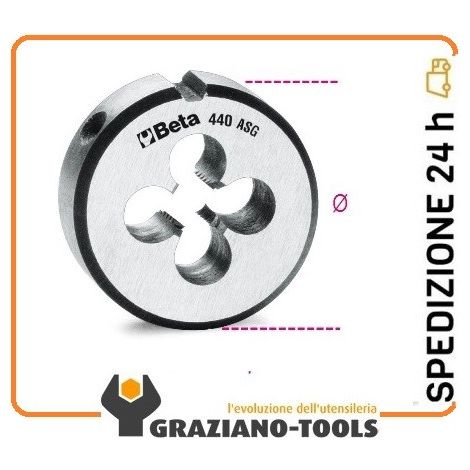 Filiera tonda acciaio cromo gas beta 440asg - 3/4x14