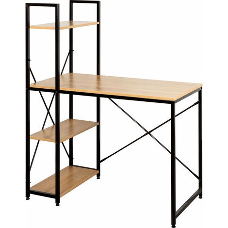 Scrivania con scaffale Max Home Acciaio Melammina Truciolare 100 x 120 x 52 cm (1/5)