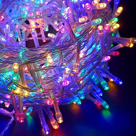 Luci di Natale Vintage 500 LED 25m Catena Luminosa 8 Giochi di Luce IP44 Interno Esterno Multicolor