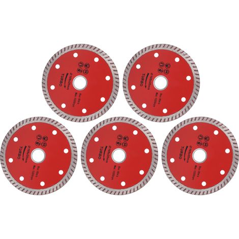 5 Stück Diamant-Keramik-Sägeblätter, gewellt, 105 mm, für Holzbearbeitung (1/5)
