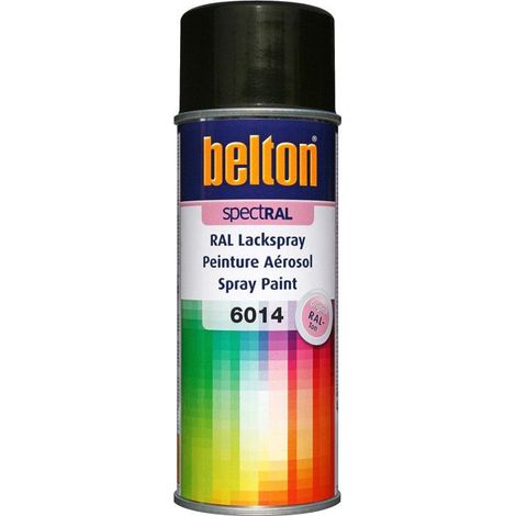 Bombe de peinture Belton Spectral RAL6014 olive jaune 400ml