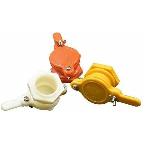 Robinet Extracteur de Miel 6PCS Vanne Miel Vanne Extracteur Miel Robinet Apiculture d'abeille Outil pour Apiculteur-44mm (1/4)