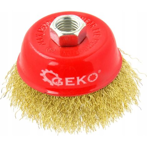 Brosse métallique geko g00590-3 fil laiton 100 mm (1/2)
