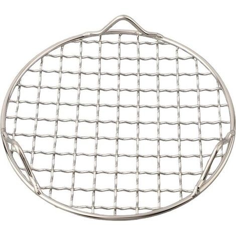 Grille de barbecue ronde de 15 cm en acier inoxydable avec pieds robustes, grille multifonctionnelle pour cuire, refroidir et griller. (1/5)