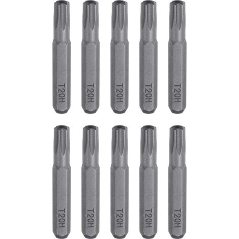 10pcs T20H Embout de Tournevis Torx 5/32" Tige Hexagonale 28mm Longueur Acier S2 Magnétique Tête Étoilée à 6 Pans pour Tournevis Manuels Électriques Réparation de Précision (1/5)