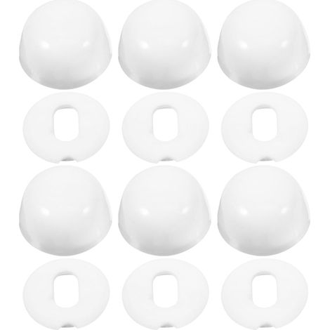 Lot de 6 capuchons de boulons de toilettes réutilisables pour vis de toilettes Capuchons décoratifs pour toilettes (1/5)