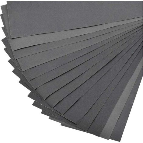 Papier de verre abrasif multi-grains 14 pièces – 400 à 2000 – Pour bois, métal, verre et jade – Usage à sec ou humide (1/5)