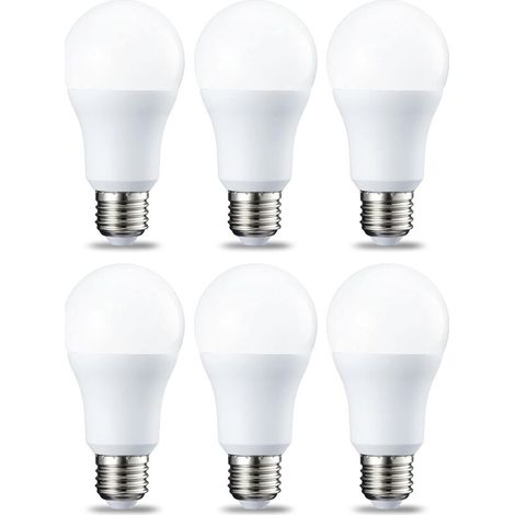 Confezione da 6 lampadine LED, attacco a vite E27, 12W (equivalente a 120W), luce bianca fredda, non dimmerabili