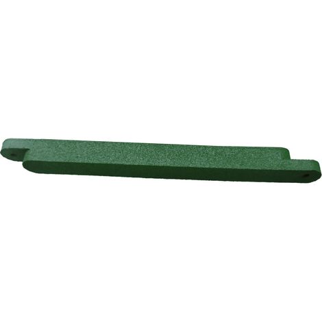Bord en caoutchouc - Pièce d'extrémité - 100 x 10 x 10 cm - Vert