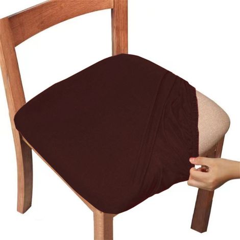 Housse De Chaise - Tissu Satin Élastique 92% Polyester 8% Spandex - Pour Chaises À Manger Bureau Banquet - Hauteur 35 À 48 Cm - 1 Pièce (1/5)