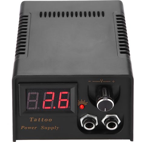 Kit d'alimentation professionnel pour tatouage tête de lion, transformateur noir pour machines à tatouer (version UE). (1/5)