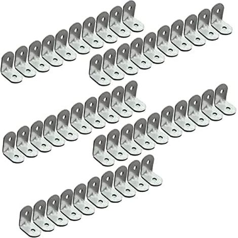 20 x Équerre de Fixation (20 x 20 x 16) Support d'angle Droit en forme de L, Équerre Angle 90 Degrés en Acier, Équerre étagère, Équerre de Coin