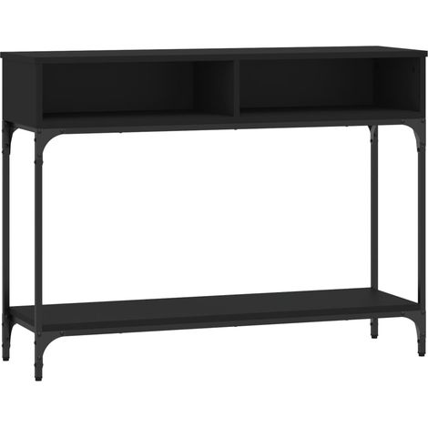 Maison Exclusive - Mesa consola madera de ingeniería negra 100x30