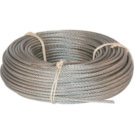 Câble en acier galvanisé 4mm longueur 30m UNIVERSEL WR04030