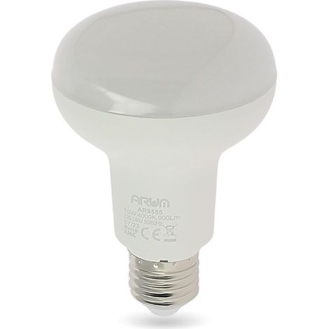 Lampadina LED E27 10W R80 Eq 70W 900 Lumen Température de Couleur: Bianco neutro 4000K