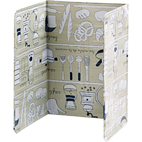 Protecteur de Cuisine 3 Faces Anti-Éclaboussures, Planche Pliable Anti-Graisse pour Gazinière en Aluminium