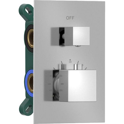 Sapho - Thermostatische Unterputzarmatur, Einbaugehäuse, für 2 Verbraucher, Chrom 1102-32 (1/2)