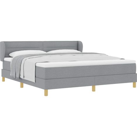 Maison Exclusive - Boxspringbett mit Matratze Hellgrau 180 x 200