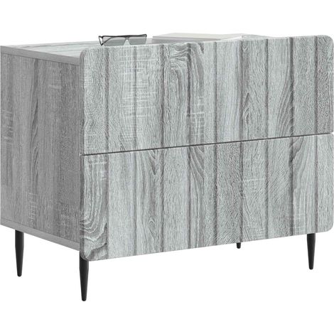 Comodino Armadio da Notte Mobiletto da notte con cassetto Grigio Sonoma 62 x 34,5 x 49,5 cm (1/5)