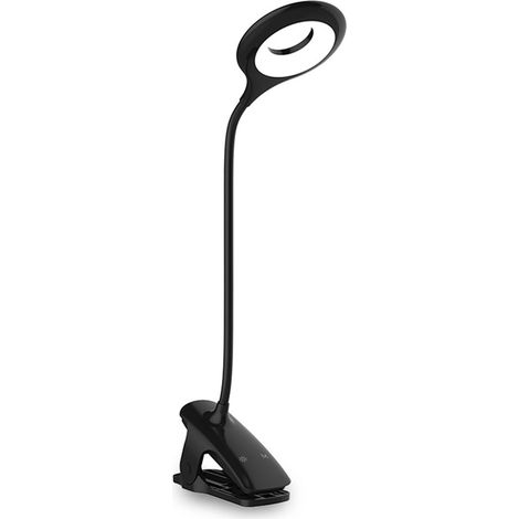 Lampe De Bureau - Lampe À Pince Rechargeable Par USB - Avec Négoce Tactile Et Réglage De Luminosité Sur 3 Niveaux - Pour Bureau Lit Bureau Dentaire - 1 Pièce (1/5)