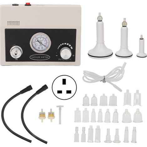 Schröpfgerät mit Unterdruck, 3 Größen, fördert die Durchblutung, Meridianmassage, Gua Sha Massagegerät, 100–240 V, UK-Stecker, YMMR (1/5)