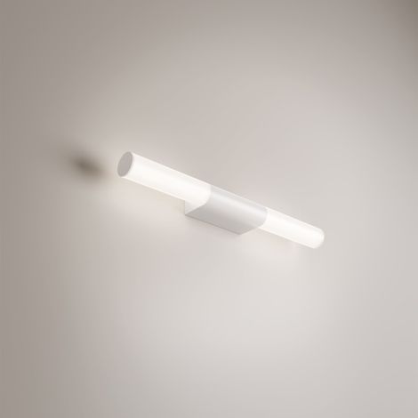 Sticks Lampada da parete e soffitto a LED orientabile, struttura in alluminio bianco opaco, 15.5W, dimmerabile TRIAC, IP54, 50 cm di altezza