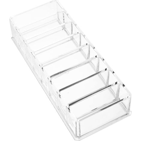 Présentoir cosmétique à 8 compartiments, étagère transparente lavable pour articles de toilette, idéale pour la maison et le magas (1/5)
