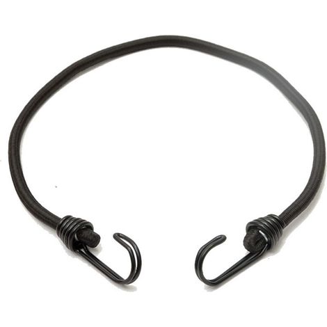 10er-Pack elastische Bungee-Seile mit 2 Haken – 60 cm – Schwarz