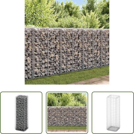 vidaXL Gabion - Panier de gabion avec couvercle Fil galvanisé 100x30x30 cm (1/5)