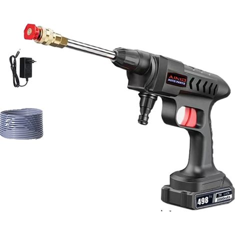 Pistolet de lavage auto haute pression, sans fil, débit d'eau réglable, batterie 20 000 mAh (1/2)
