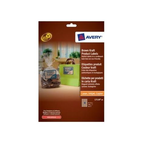 Avery Brown Kraft Product Labels Marrone (1/2)